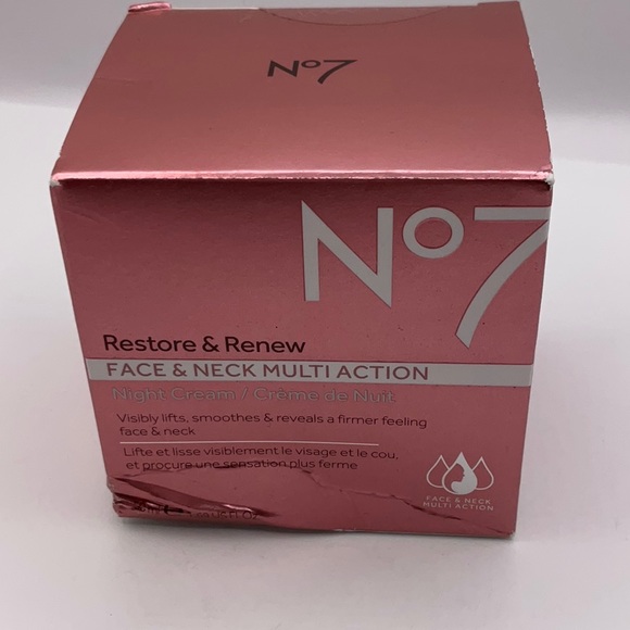 No7 Restore & Renew Face & Neck Multi Action Fragrance Free Night Cream 1.69oz - Picture 1 of 3